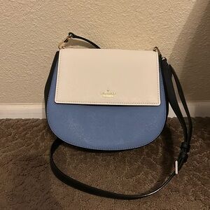 Kate Spade Cream and Blue Crossbody Bag